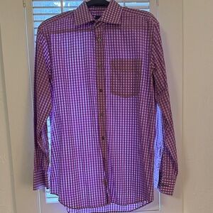 Paul Smith Purple and Gray Gingham Men's Shirt long sleeve shirt.